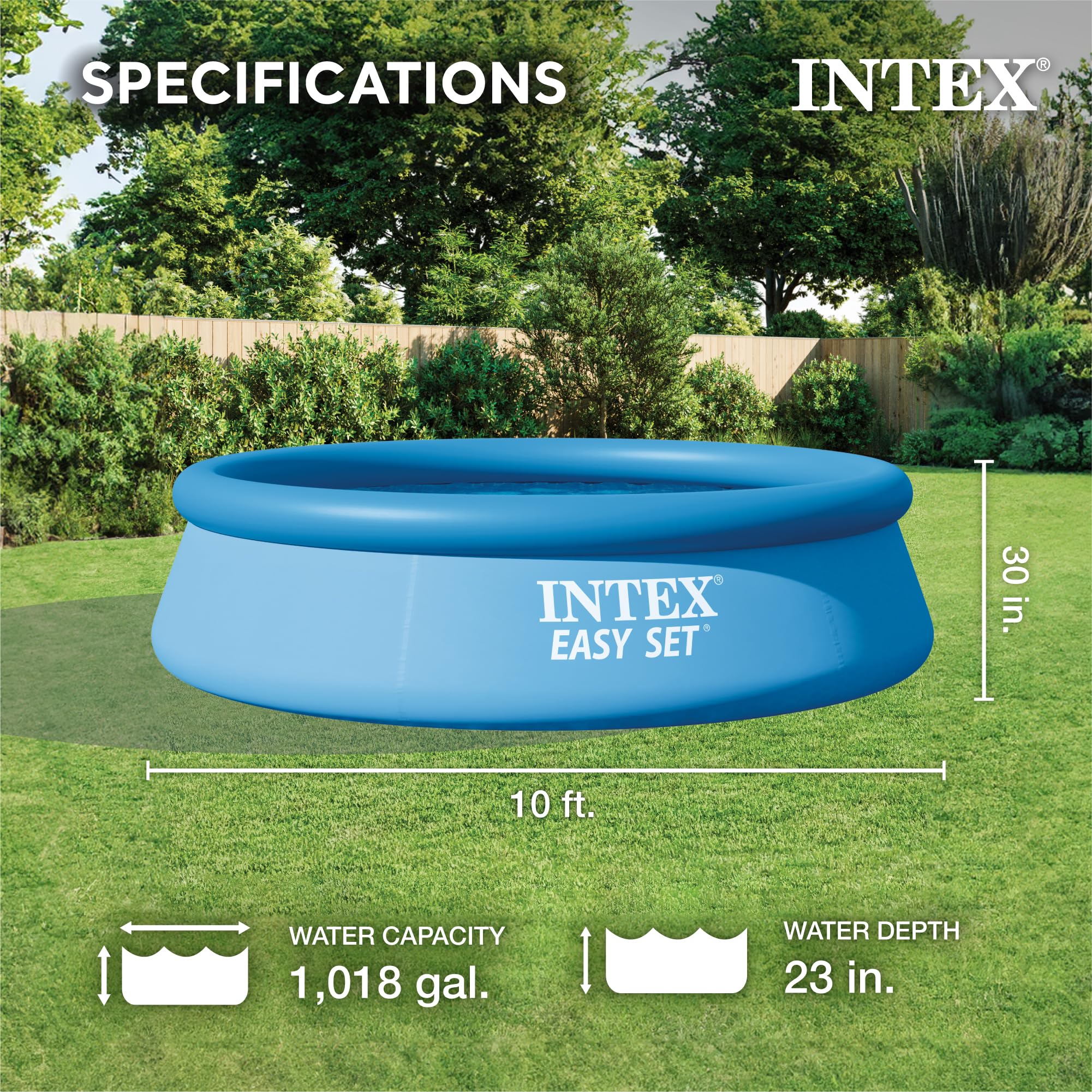 Intex 6ft x 20in Easy Set Swimming Pool #28101, Blue