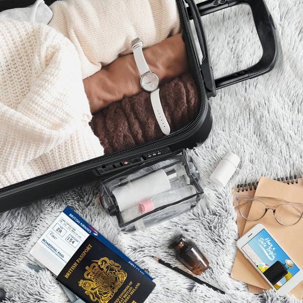 Flight Knight Premium Lightweight Suitcase - Built-in TSA Lock - 8 Spinner Wheels - ABS Hard Shell Check in Highly Durable Luggage - Medium - 67x45x26cm