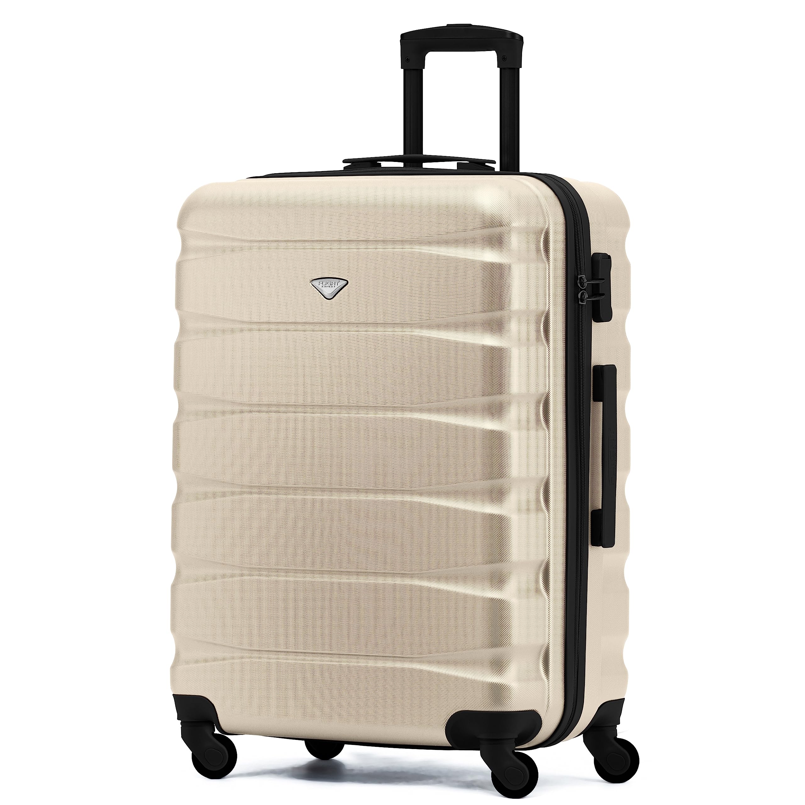 Flight Knight Set of 3 Lightweight 4 Wheel ABS Hard Case Suitcases Cabin & Hold Luggage Options Approved for Over 100 Airlines Including easyJet, British Airways, Ryanair, Jet2 & Many More