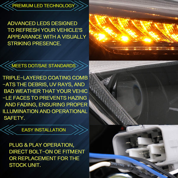 VLAND LED Tail Lights Compatible with Toyota 86 GT86 2012-2020/Subaru BRZ 2013-2020/Scion FR-S 2013-2020, Full LED Rear Light with Sequential Indicator, Red White Lens