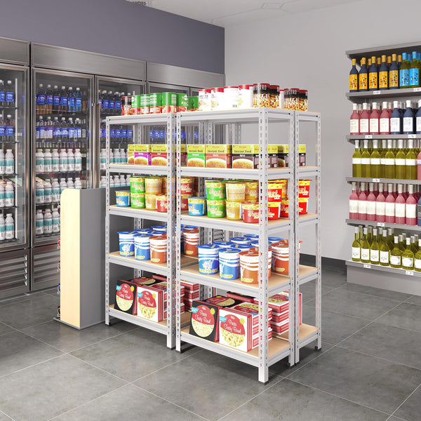 Yaheetech 5 Tier Garage Shelving Units, Heavy Duty Racking shelves, 150KG Per Shelf/750KG Capacity, 70cmx30cmx150cm（LxWxH,Dark Gray