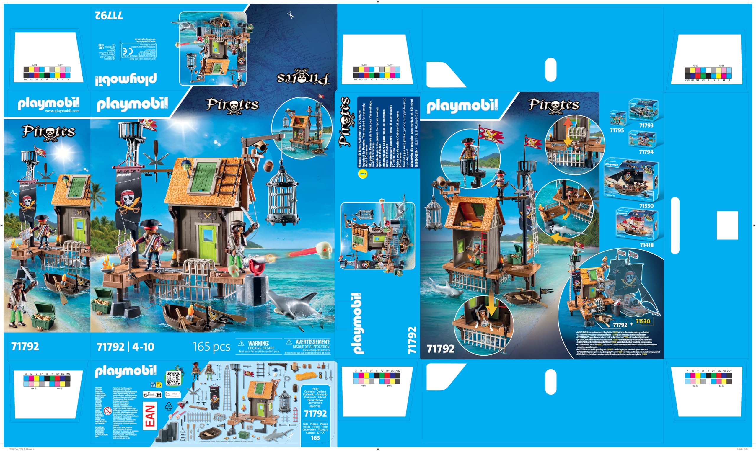 Playmobil 71418 Pirates: Small Pirate Vessel, exciting adventures on the high seas, complete with extensive accessories, fun imaginative role-play, playsets suitable for children ages 4+