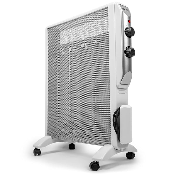 Duronic Electric Heater HV180 WE 2000W Oil Free Radiator Convection Heater Free Standing Radiator Mica Panel Heaters Portable Radiators with Micathermic Panels Convector for Home, Bedroom, Office