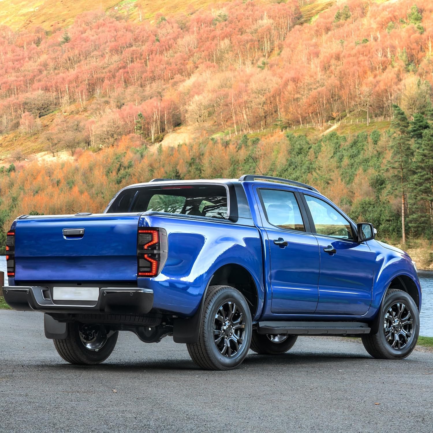 VLAND LED Tail Lights for Ranger T6 T7 T8 XL XLT Wildtrak 2012-2018 Rear Lights Lamp Assembly with Sequential Indicator (12-18 Somked)