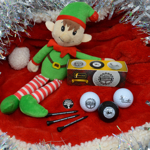 On Par Dad & Grandad Golf Balls Gift Pack - Includes Golf Tees, Ball Marker - Gag, Novelty Present - World's Best Dad, Golf Gifts for Men