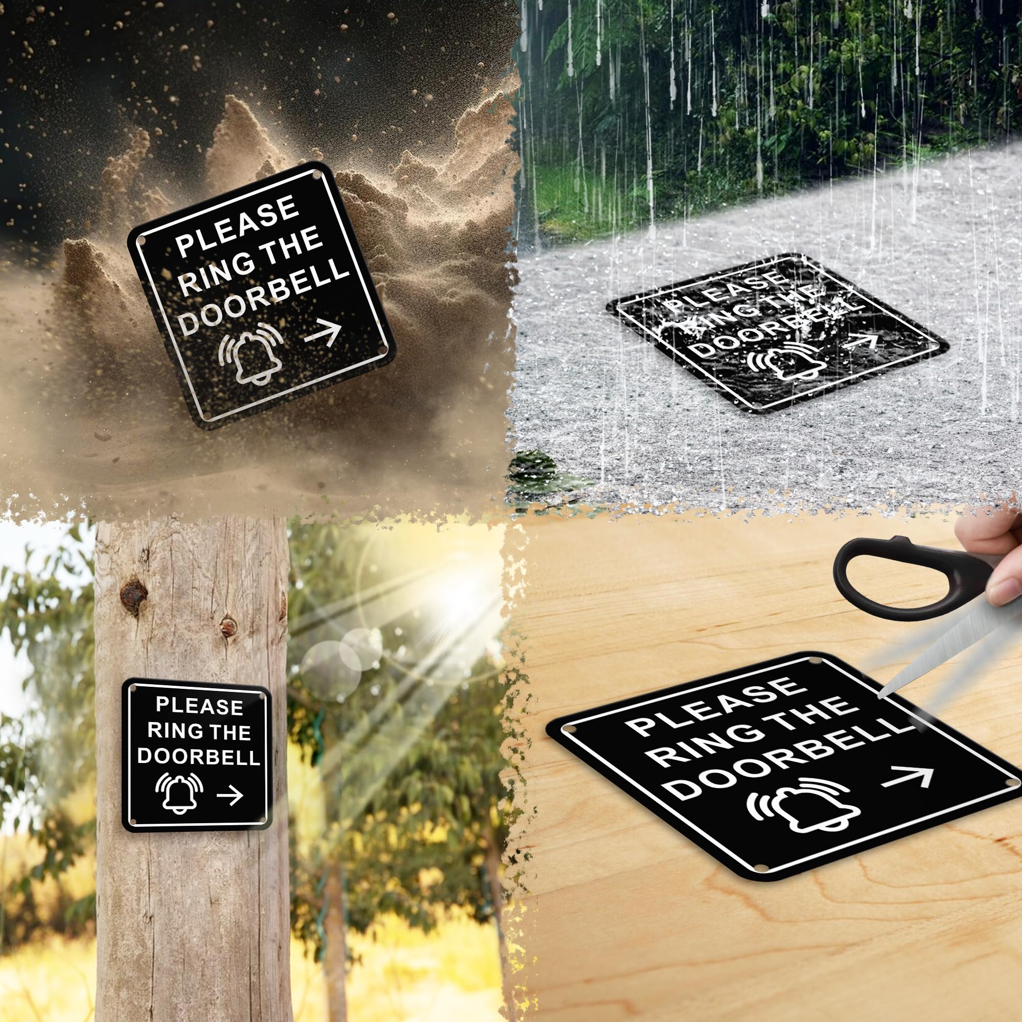 TAKULA Pre-drilled CCTV Sign - 15 * 15cm Aluminium Brushed Metal Sign - 24 HR Outdoor Waterproof, UV Resistant, Durable | Pack of 1