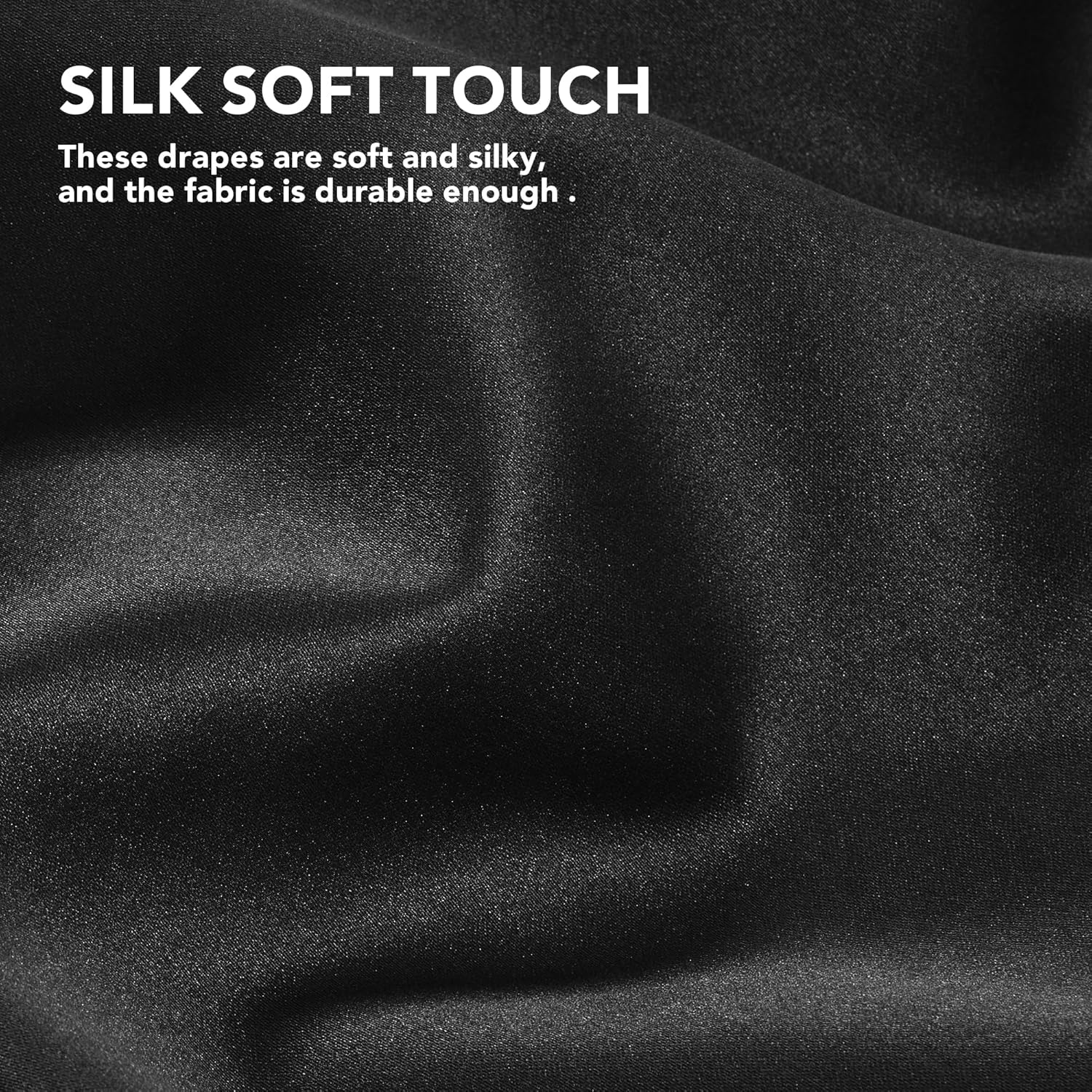 Deconovo Blackout Curtains Eyelet Super Soft Thermal Insulated Ring Top Blackout Curtains for Nursery 46 x 54 Drop Inch Dark Grey 2 Panels