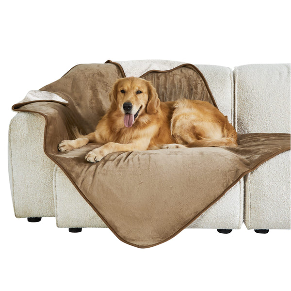 Lesure Waterproof Fleece Blanket Washable - 152x203cm Ultra Soft Grey Dog Blanket Over Sofa Bed Garden, Twin/Double Throw with Soft Plush, Fit All Season