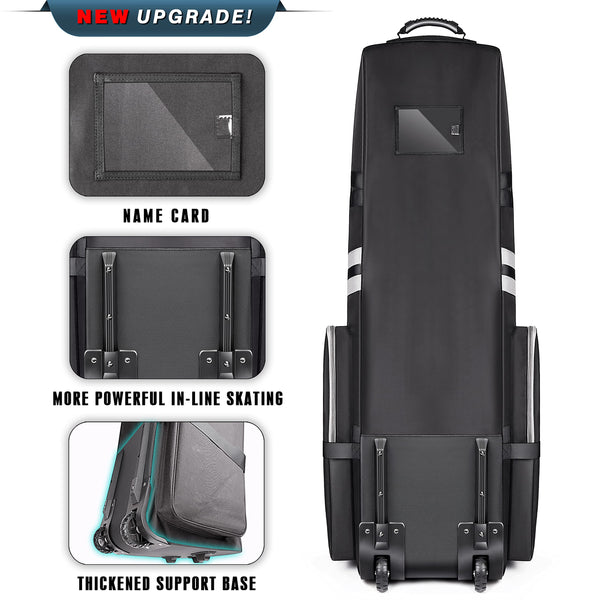 CHAMPKEY 1.0 Premium Soft Padded Golf Travel Bag - 1200D Oxford Fabric (Black)