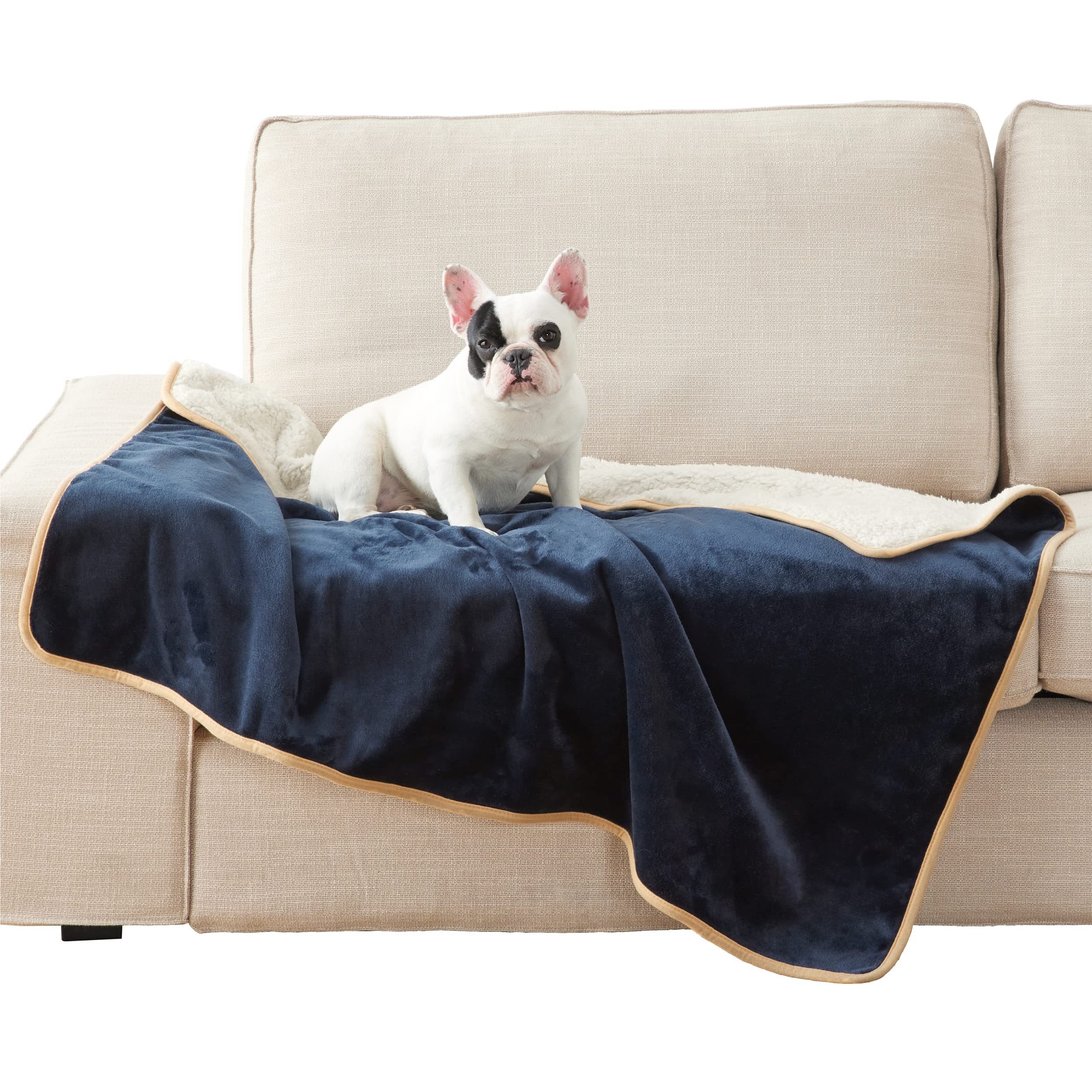 Lesure Waterproof Fleece Blanket Washable - 152x203cm Ultra Soft Grey Dog Blanket Over Sofa Bed Garden, Twin/Double Throw with Soft Plush, Fit All Season