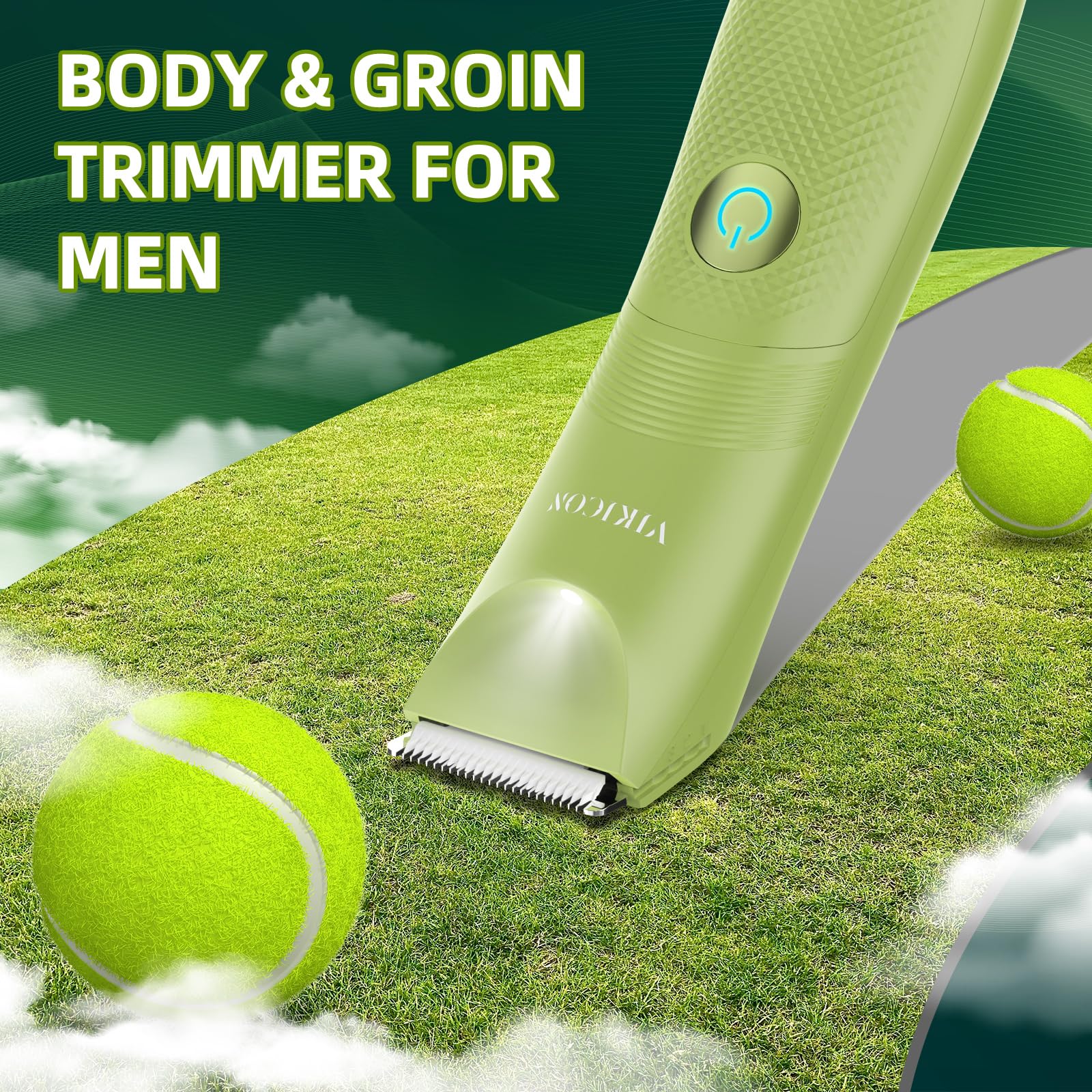 Manscape Trimmer for Men, VIKICON Pubic/Body Hair Trimmer, Electric Ball Trimmer for Private Parts, IPX7 Waterproof Body Goomer Shavers, USB-C Charging, Gifts for Men, New HT871