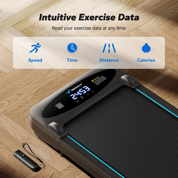 MERACH Walking Pad Treadmill for Home, Under Desk Treadmill, Walking Treadmills 3 in 1 for Home/Office, 265LBS Capacity, 2.75HP Portable Treadmills with Magnetic Remote Control, LED Display