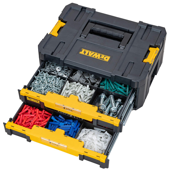 DeWalt DWST1-70706 T-Stak IV Tool Storage Box with 2-Shallow Drawers, Yellow/Black, 44 x 31.4 17.6 cm