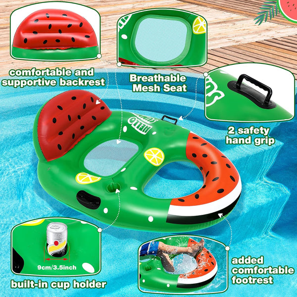 Gontence Pool Inflatable - Lilo Pool Inflatables For Kids Adults - Portable Inflatable Pool Floats - Pool Lounger with cup holder - Pool Float Pool Hammock Water Hammock (HW00649)