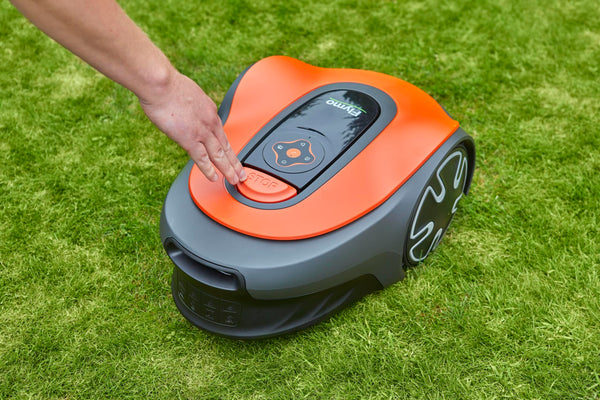 Flymo EasiLife 250 GO Robotic Lawn Mower - Cuts Up to 250 sq m, Ultra Quiet Mowing, Manicured Lawn, Bluetooth Application Control, Safety Sensors, Hose Washable, Lifestyle Functions, Orange and Grey
