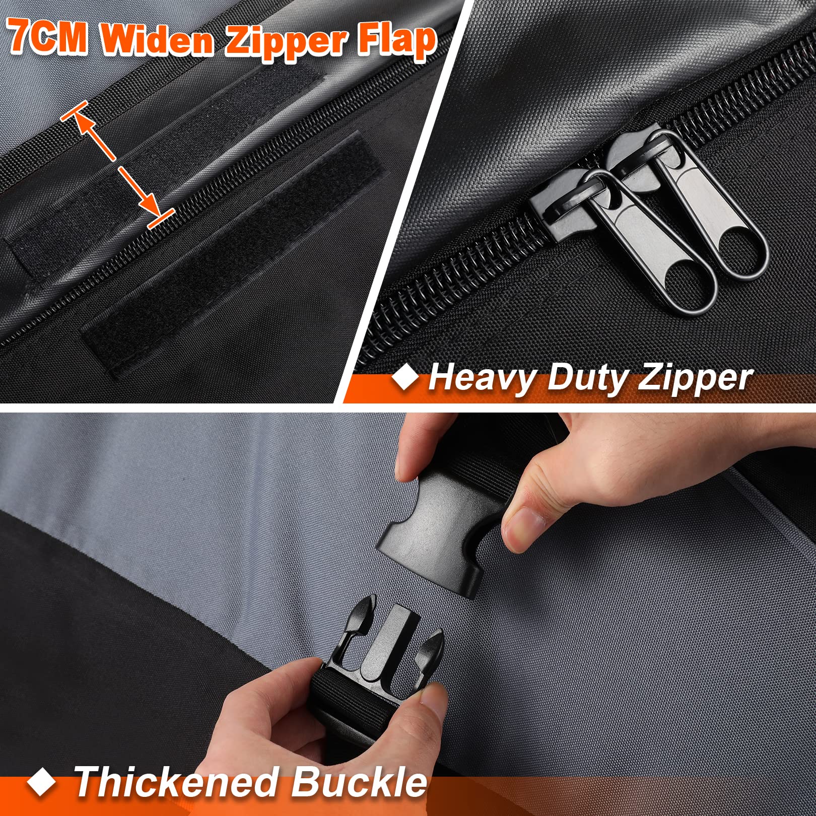 Sailnovo Roof Box Roof Bag 580L/20 Cubic Waterproof Car Roof Bag with 6 Door hooks, Soft-Shell Large Roof Cargo Carrier Bags for Cars without/with Roof Bars/Rack/Rails, Black