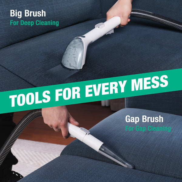 HAUSHOF StainZapper Pro Carpet Cleaner Machines, 450W Handheld Spot Carpet Washer, Clean Carpets, Stairs, Upholstery, Car Seats, 1.5L Twin Tank Spot Cleaner, Include Spot & Stain Cleaner