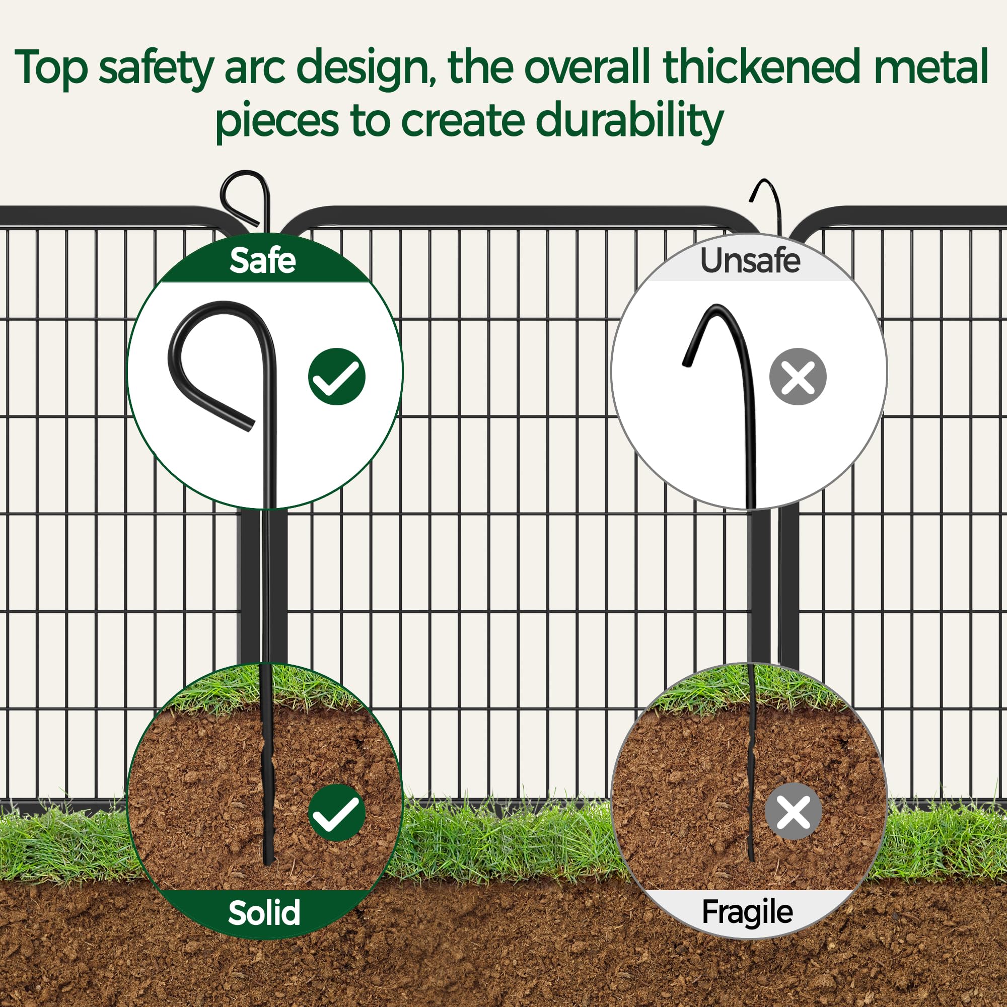 Yaheetech Lightweight Dog Playpen, 8 Panel 80cm Dog Fence Pet Exercise Pen Portable Puppy Play Pen Suitable for RV/Camping