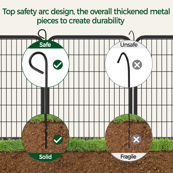 Yaheetech Lightweight Dog Playpen, 8 Panel 80cm Dog Fence Pet Exercise Pen Portable Puppy Play Pen Suitable for RV/Camping
