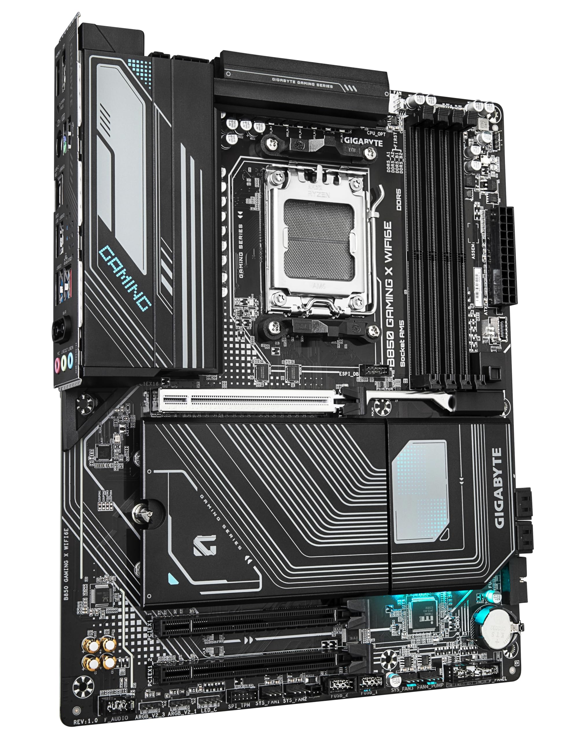 GIGABYTE B850 AORUS ELITE WIFI7 Motherboard - AMD Ryzen 9000 Series CPUs, 14+2+2 Phases Digital VRM, up to 8200MHz DDR5 (OC), 1xPCIe 5.0 + 2xPCIe 4.0 M.2, 2.5 LAN, WIFI 7, USB 3.2 Gen 2x2