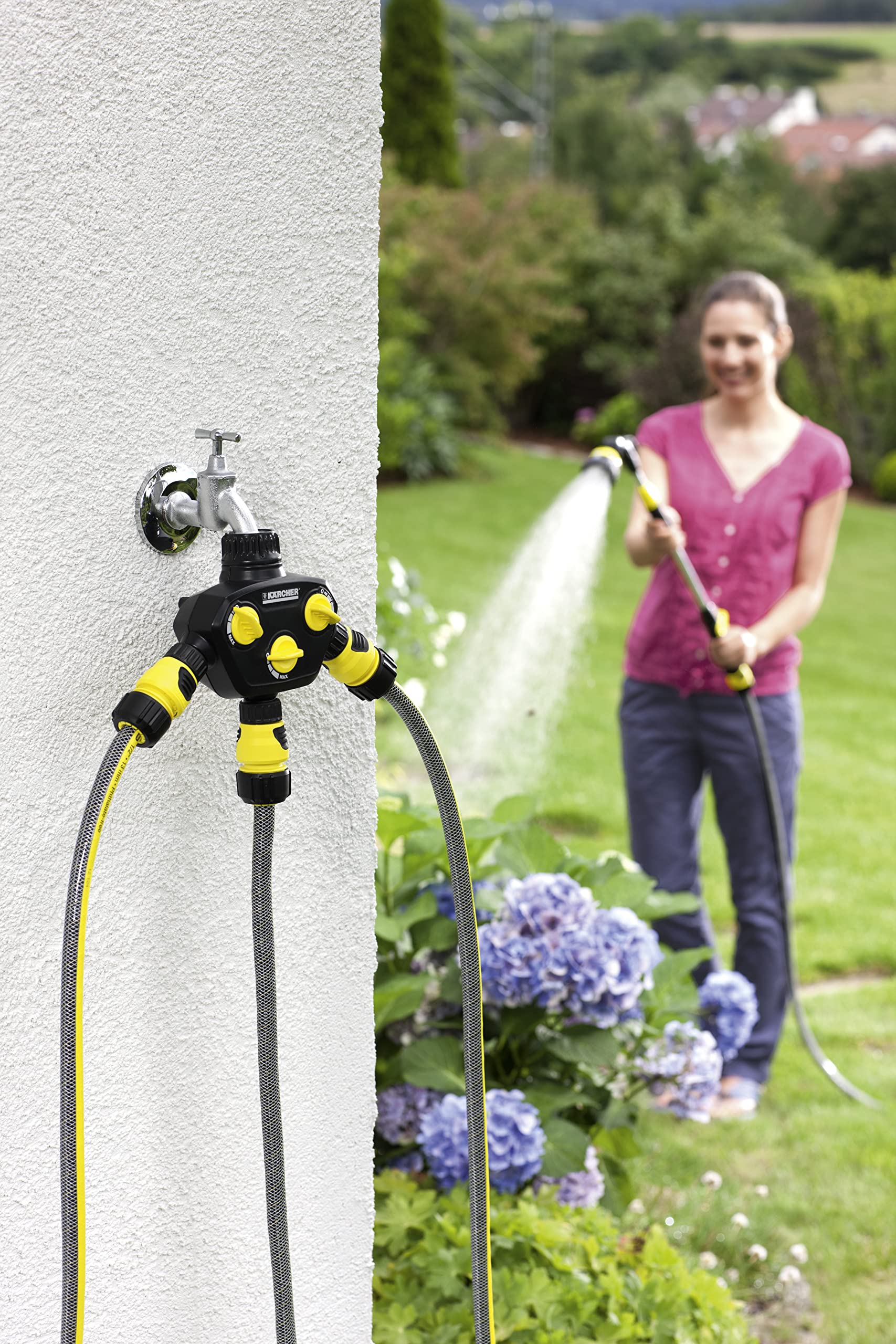 K?rcher 2.645-200.0 3-Way Tap Adapter, Schwarz