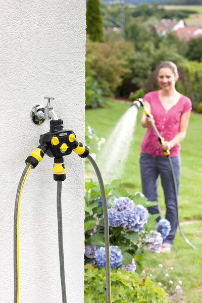 K?rcher 2.645-200.0 3-Way Tap Adapter, Schwarz