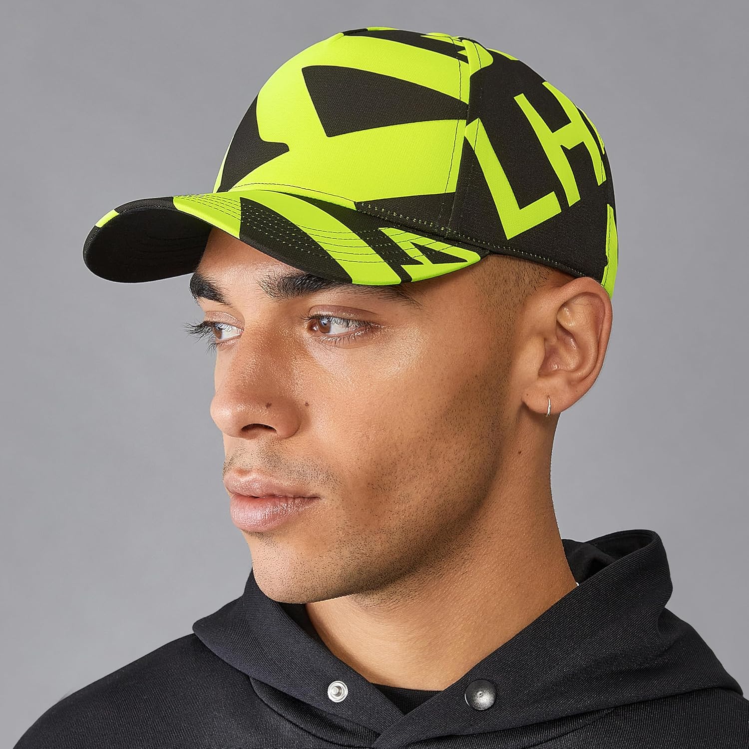 Mercedes AMG Petronas F1 Lewis Hamilton AOP Cap - Black//Yellow - One Size Fits Most
