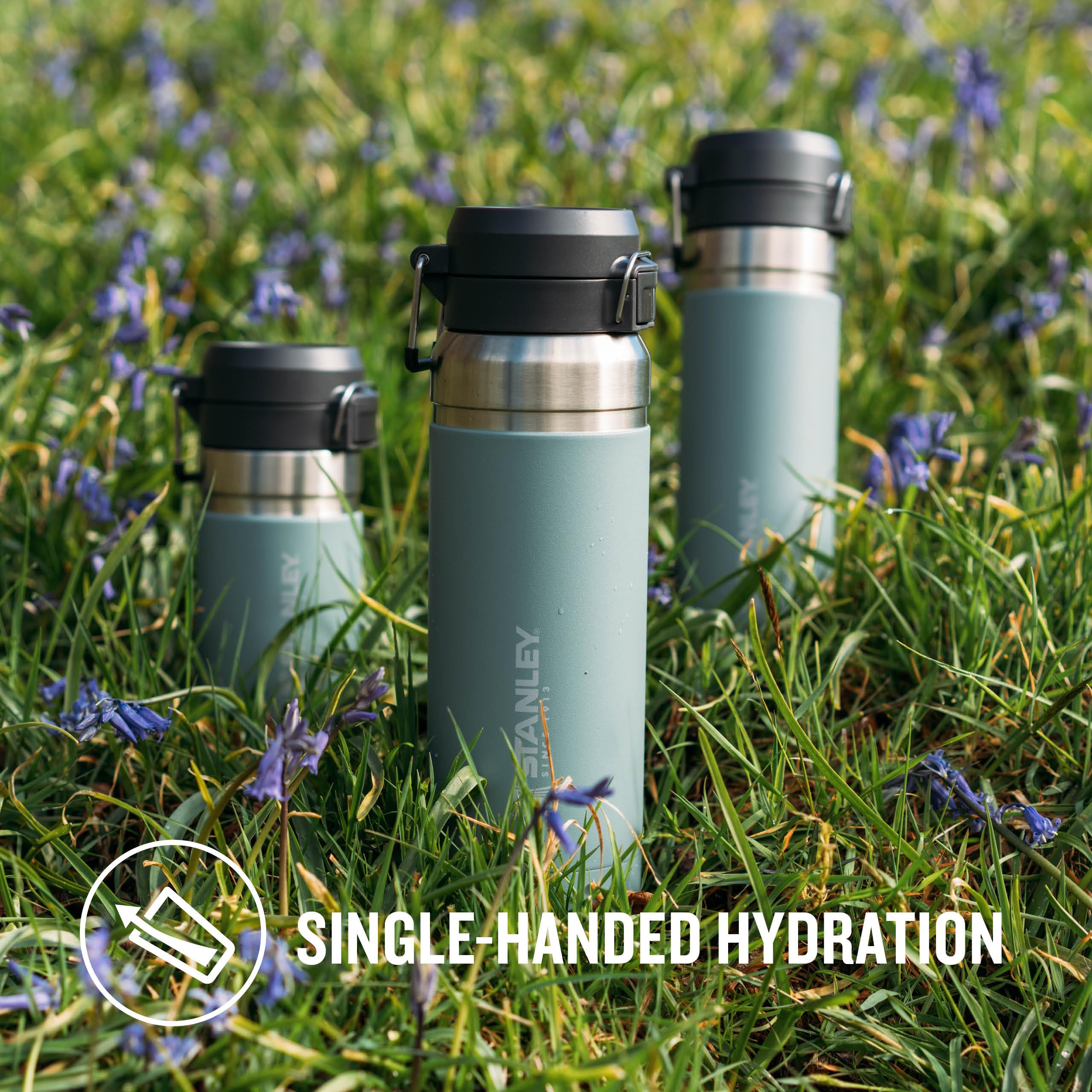 STANLEY Quick Flip Stainless Steel Water Bottle 0.47L - Keeps Cold For 7 Hours - Leakproof - BPA-Free Thermal Flask - Dishwasher Safe - Cup Holder Compatible