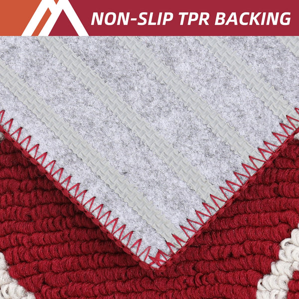 COSY HOMEER Kitchen Mat Rug, 60 x 180cm, Non-Slip Floor Mat Machine Washable Runner for Kitchen, Entryway, Laundry Room, Red