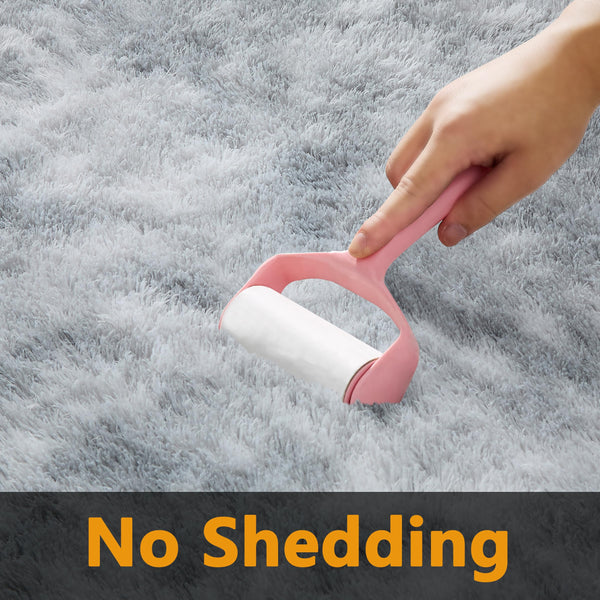 Lommegy Area Rugs Living Room - Fluffy Grey Area Rugs 160 x 230 cm for Bedroom Anti Slip Playing Mat Modern Fluffy Shaggy Runner Rug for Bedroom