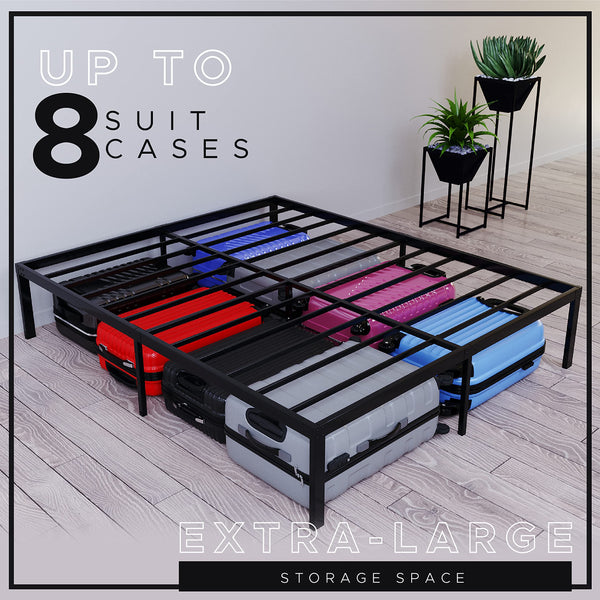 Dreamzie Super King Bed Frames Metal 180x200 with Storage 41cm Sturdy and 20min Easy Assembly Bed Frames - Large Storage with 41cm Height