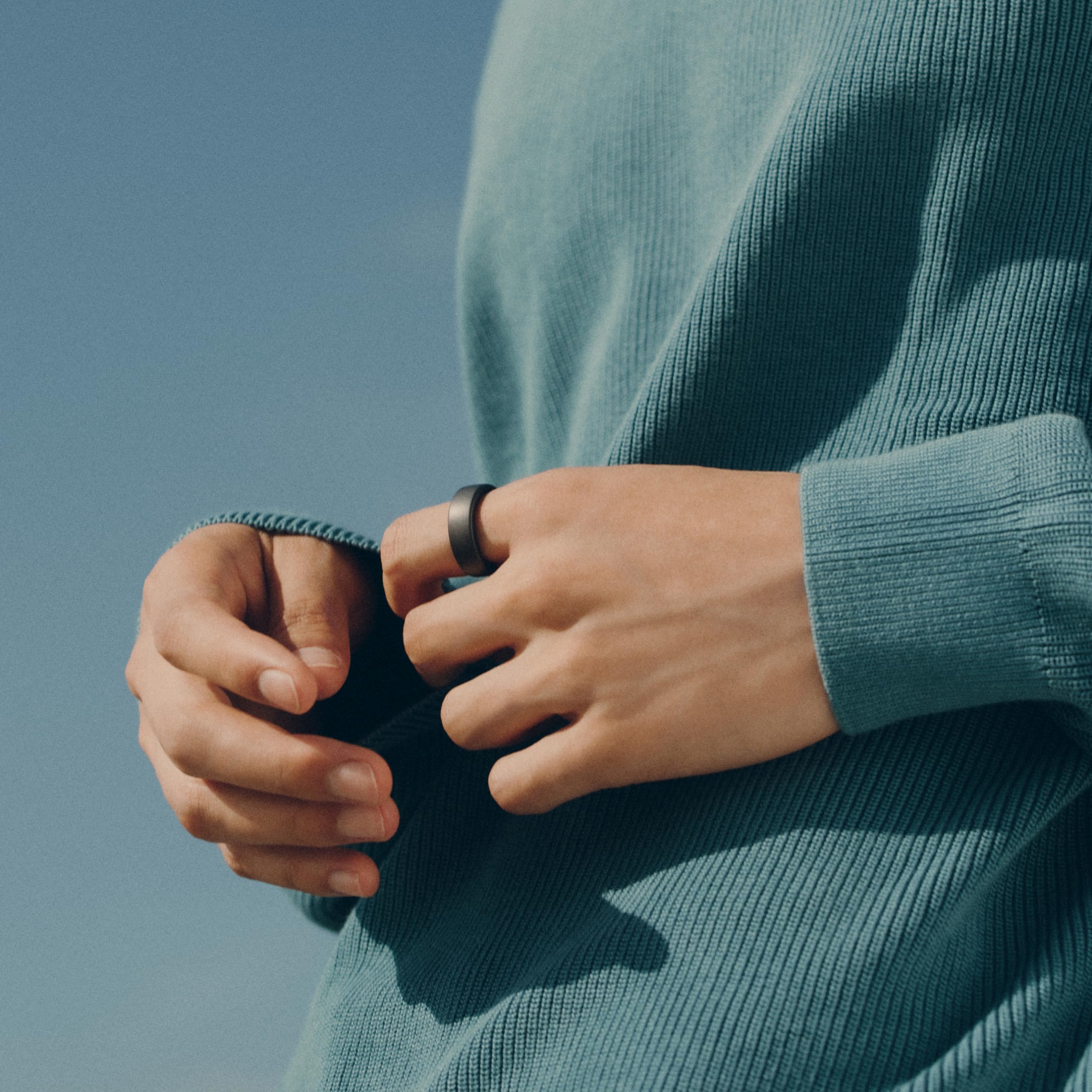 Oura Gen3 Horizon Smart Ring - Size 12, Brushed Titanium | Sleep, Heart Rate and Fitness Tracking Wearable - Up to 7 Day Battery Life - iOS/Android Compatible - Size First with Oura Sizing Kit