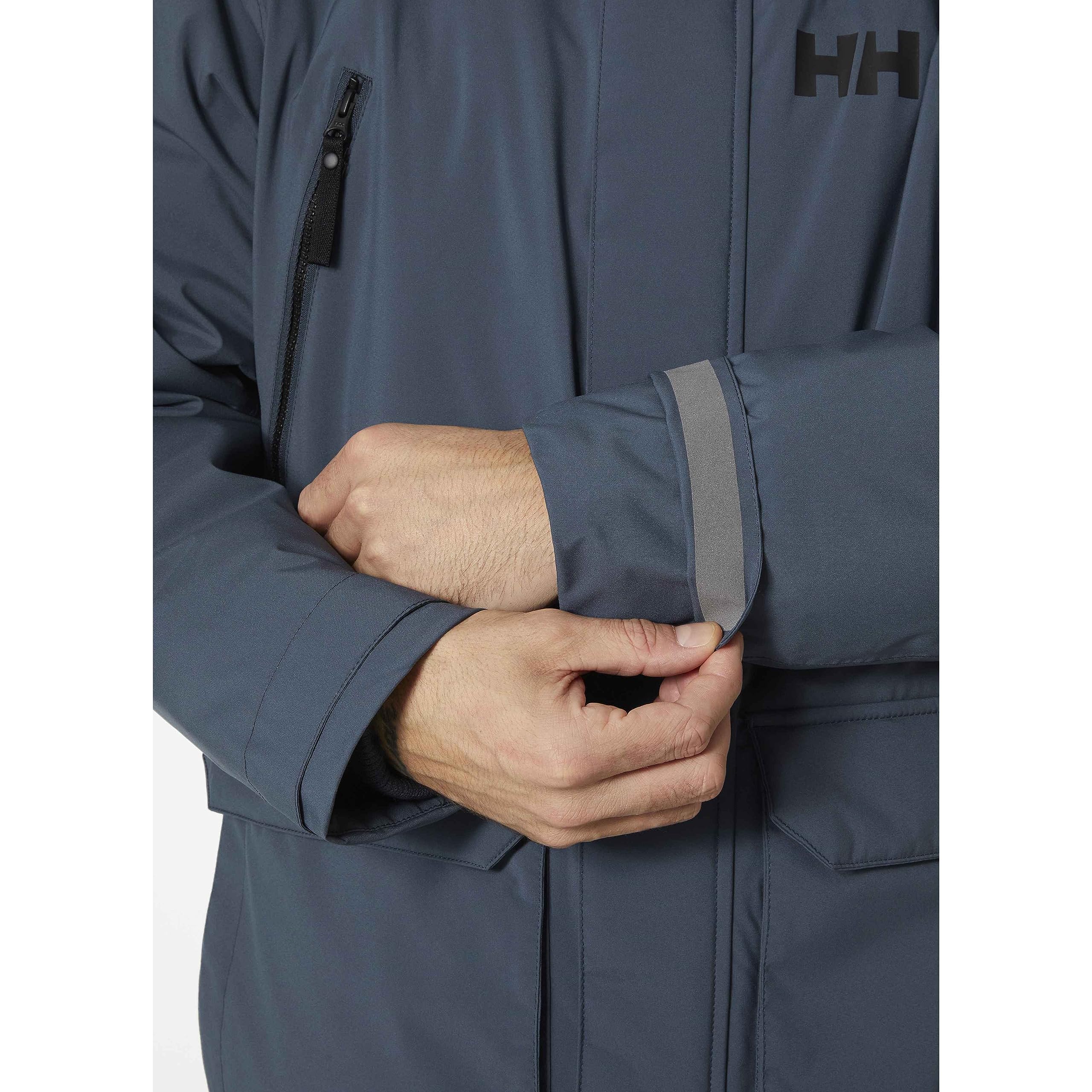 Helly Hansen Men's Reine Parka – Waterproof Insulated Parka with Adjustable Hood and Reflective Details