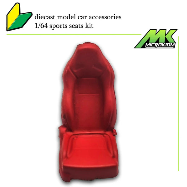 1/64 Sports Seats for 1:64 Model Car Modified Parts Detail-up Kit  for Diecast Cars Vehicles Toy Hobby for Hotwheels Tomica