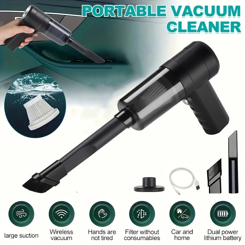 Car vacuum cleaner, small mini handheld portable vacuum cleaner, multifunctional, suitable for various scenarios inside the car