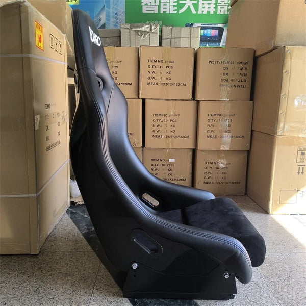 JBR RECARO Style SINGLE (x1) Car Sports Bucket Seat L (Large) Adjustable Racing Seat Universal Simulator / Car / Vehicle / 4x4 / Van