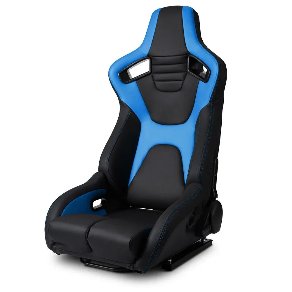 1Pcs Universal Racing Seats 90-180 degree Adjustable Car Bucket Seats PVC Leather Sport Simulator Gaming Racing Seat with Slider