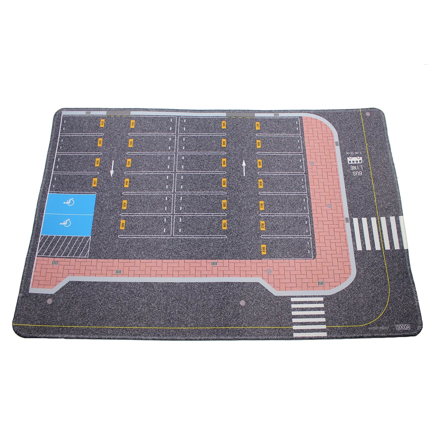 1:64 Scale Parking Road Garage Football Field Toy Mat Mouse Pad For Diecast Car Model Dolls Scene Display