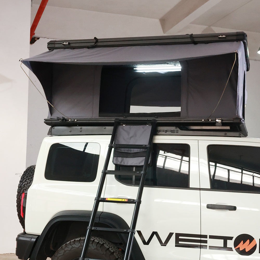 WEIER WERT-002 Vehicle Aluminum Hard shell Pop Up Roof Top Tent - For Car / RV / Pickup / Van / Camper / 4x4