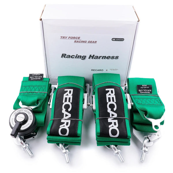 Racing JDM 4 Point 3 Inch Seat Belt Adjustable Sport Drift Snap-On Harness Quick Release Shoulder Strap Seatbelt for RECARO