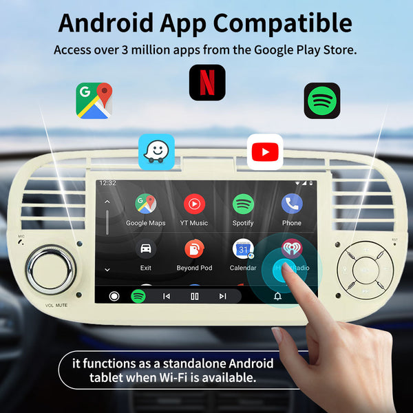 Fiat 500 2007-2015 CarPlay Screen