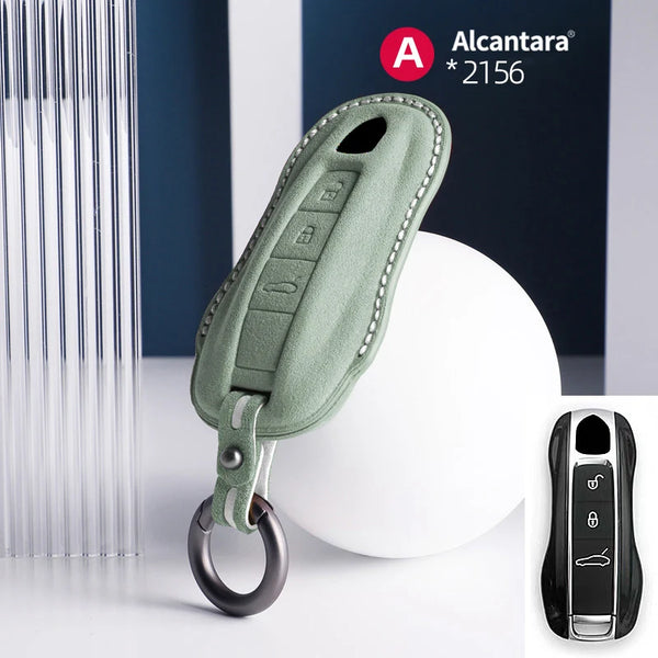 Alcantara High-quality Car Key Case Cover For Porsche Panamera Spyder Carrera Macan Cayman Cayenne 911 970 981 991 Accessories