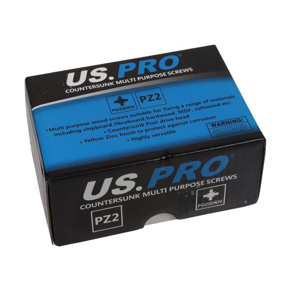 US PRO 5.0 X 100MM CSK POZI Advanced Multi Purpose Screws - Box of 100 9251