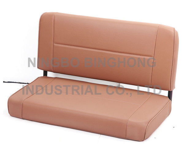 BINGHONG SINGLE / INDIVIDUAL (x1) JSXL-09 Jeep Wrangler Universal Rear Bench Seat Light Tan Brown Synthetic Leather