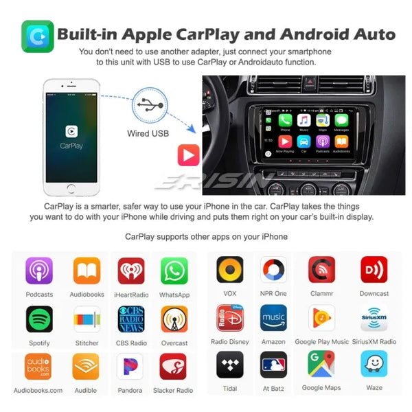 ES8791V 9" Touchscreen Headunit DSP 8-Core Android 11.0 Car Stereo For VW / SEAT / SKODA Amarok T5 Passat Golf MK5 6 Caddy Touran Tiguan Polo EOS Jetta CarPlay