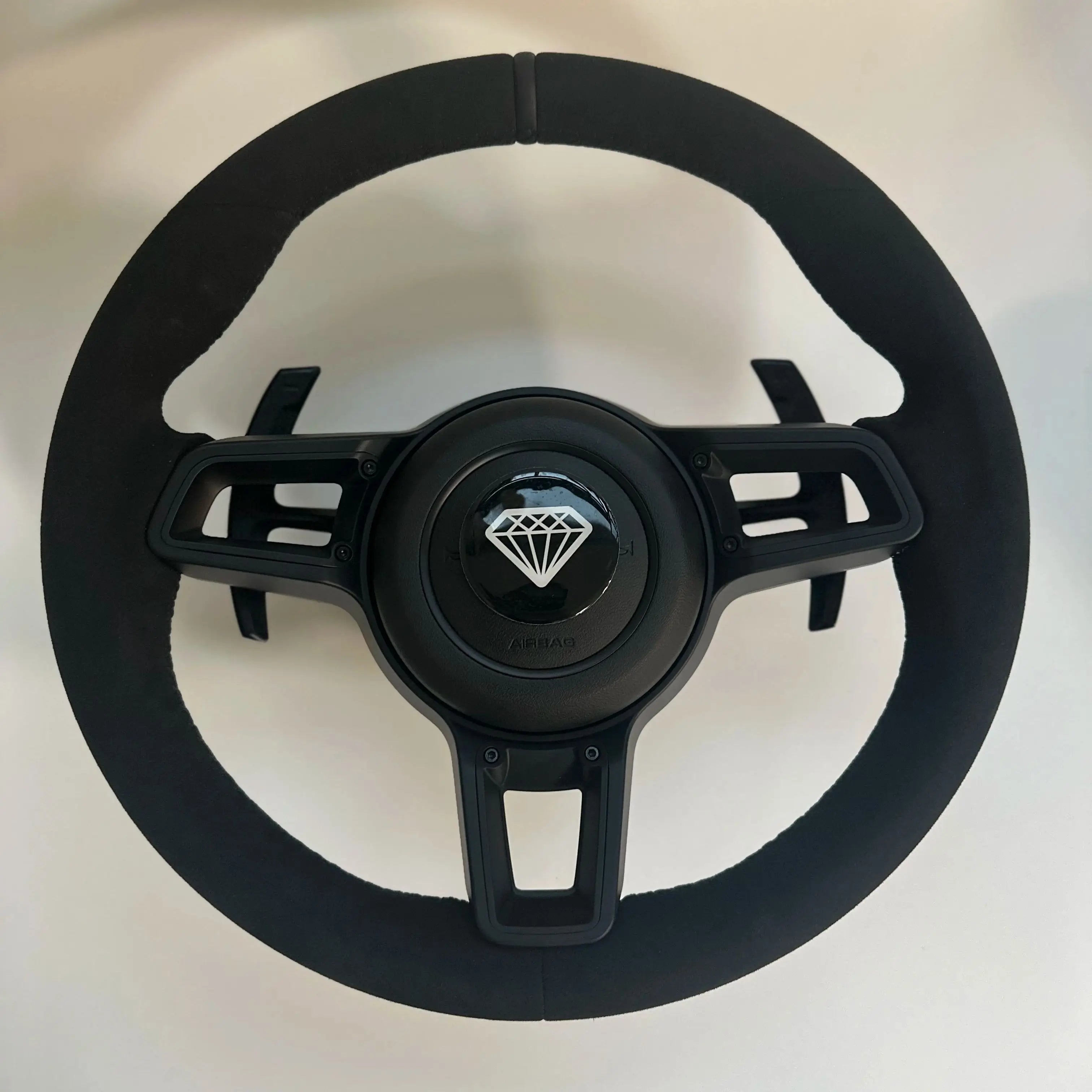 Upgrade Volant Lenkrad Full Leather Steering Wheel for Porsche 911 Boxster 987 996 GT2 Cayenne 957 958 Cayman 981 Panamera Macan