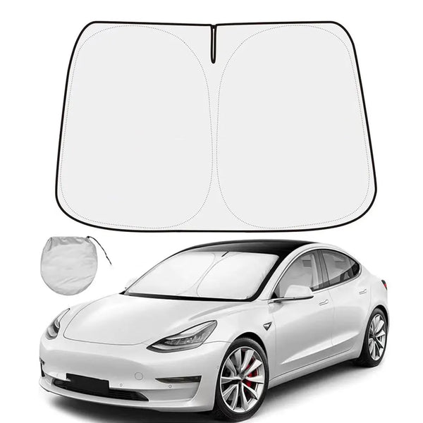 Sunshades For Tesla Model 3 Sunroof Highland 2025 Model Y 2020-25 Ice Cloth Buckle Sun Pare Glass Front Rear Skylight Accessory