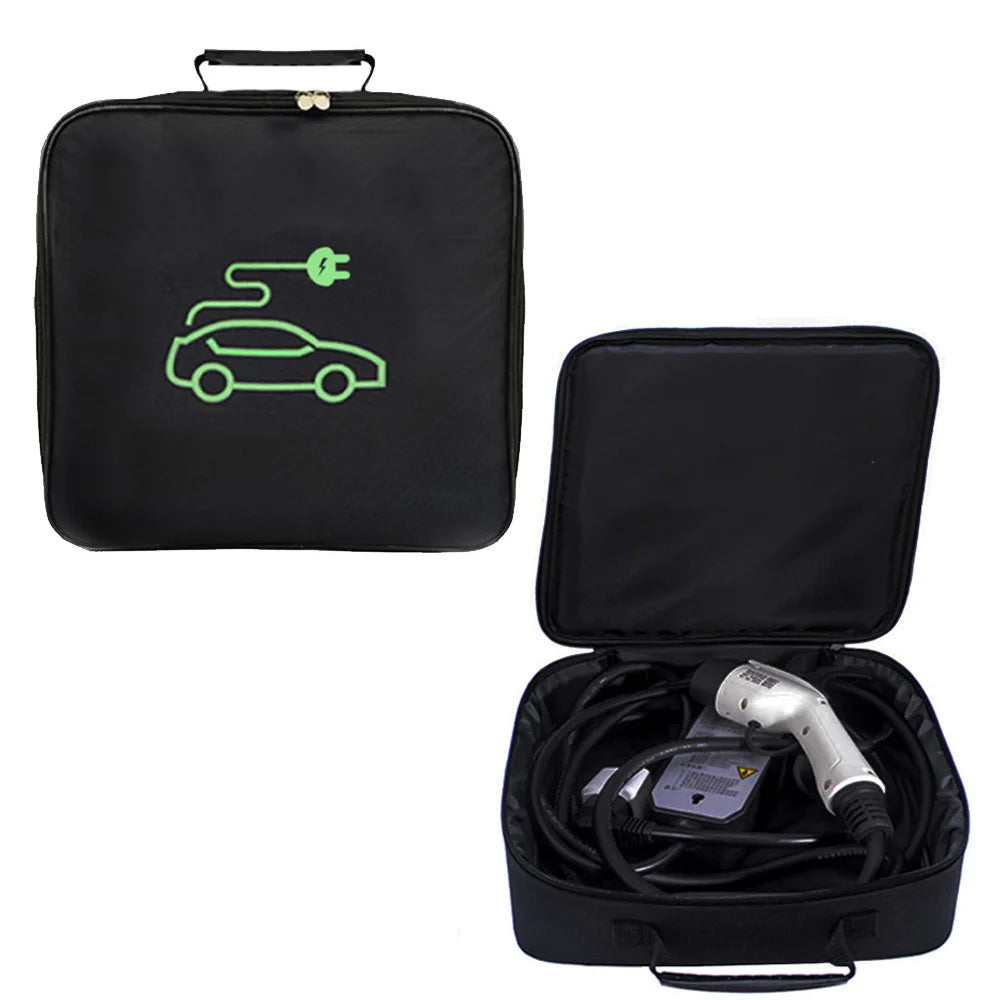Car Charging Cable Storage For Tesla Model 3 Y S X Mach-E Carry Bag Vehicle Charger Plug Socket Jumper Waterproof Fire Retardant
