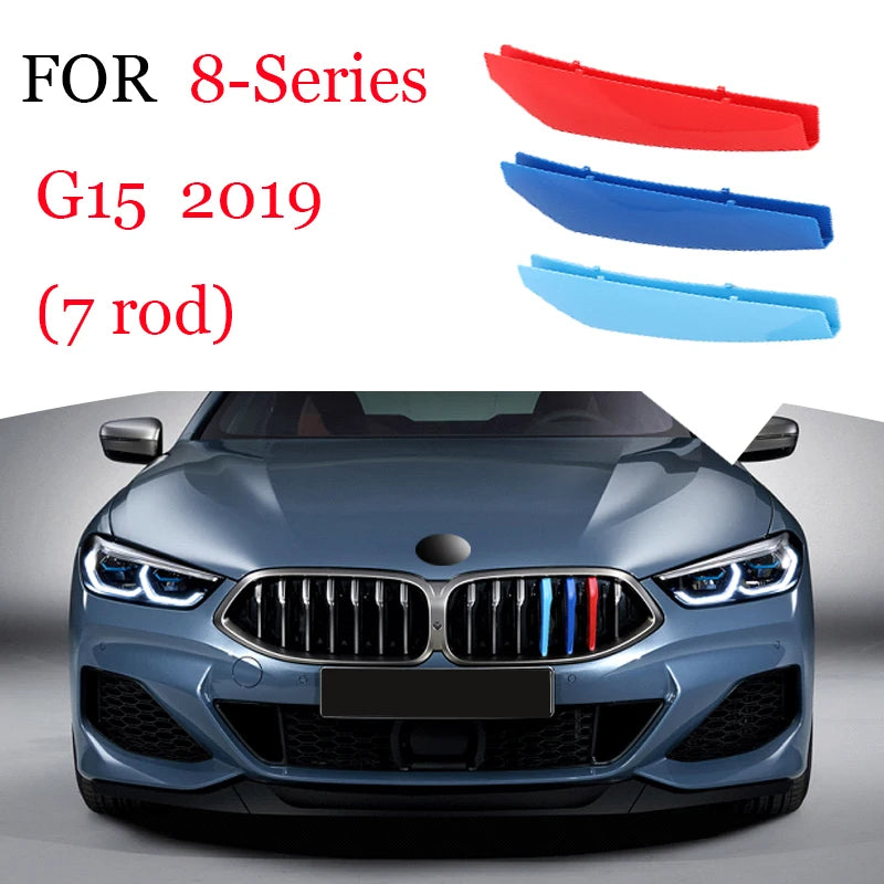 3Pcs Front Grille Trim Strips For BMW Series 1 2 3 4 5 6 7 8 X1 X2 X3 X4 X5 X6 X7 Z4 E46 E90 F30 E60 E81 F20 F45 F36 F10 F48 F25