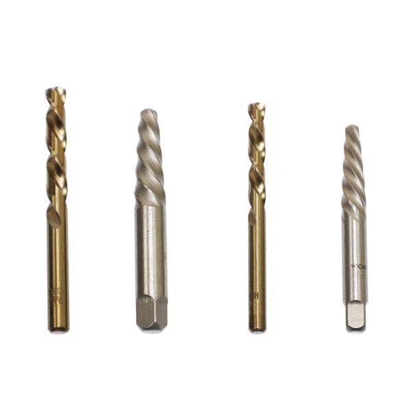 US PRO INDUSTRIAL 10PC M35 Cobalt Left Hand Drill Bit & Screw Extractor Set - Easy Out - 7080